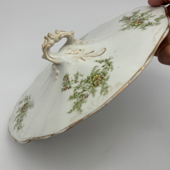 Antique Homer Laughlin, White Granite, Porcelain Covered Casserole, Transferware - Picture 10 of 16
